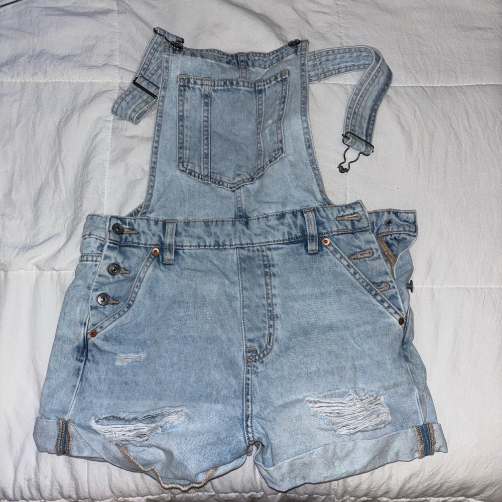 Divided Light Blue Denim Overalls